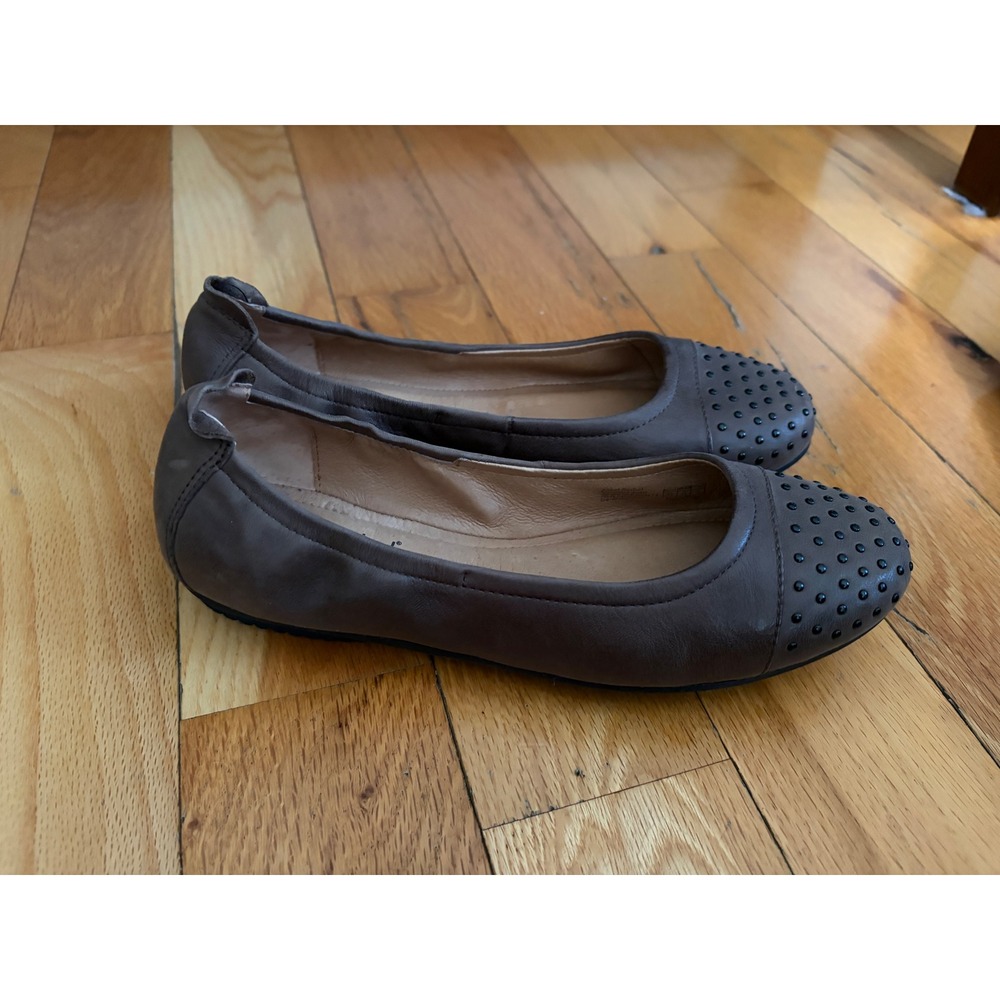 Josef Seibel Pippa ballet flats brown studded cap toe woman's size 38/US 7.5-8
